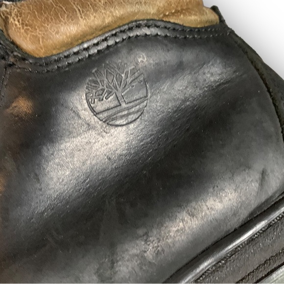 Timberland Men's Outdoors Black Leather Lace Up High Top Round Toe Ankle Boots - Picture 2 of 7